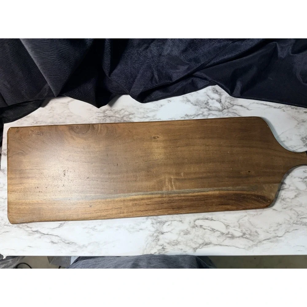 NEW BIDK HOME NATURAL ACACIA‎ WOOD CUTTING CHARCUTERIE BOARD 26L x 7W (2880)